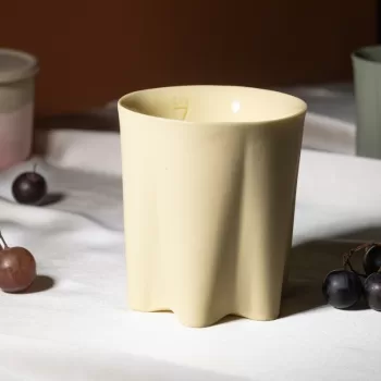 Handmade 4 fl oz / 6 fl oz Double Wall Insulated Thermos Porcelain Cup, Heat-Resistant Cup for Espresso and Coffee